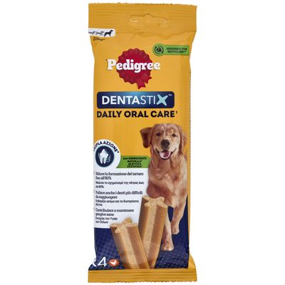 Pedigree Dentastix Daily Oral Care for Large Dogs Over 25 kg, 4 Sticks, 154 g