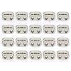 Sourcing Map 20-Piece Metal 2-Hole Cord Locks, 5 mm Shoelace Tips, Silver Tone view 1