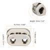 Sourcing Map 20-Piece Metal 2-Hole Cord Locks, 5 mm Shoelace Tips, Silver Tone view 2