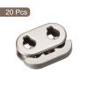 Sourcing Map 20-Piece Metal 2-Hole Cord Locks, 5 mm Shoelace Tips, Silver Tone view 3