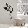 HUANYIN Asian-Style Heron and Stork Wall Decal, Black Vinyl, 57 x 33 cm view 2