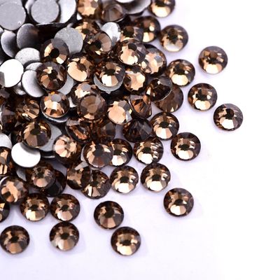 Wambere 1,440-Piece 1.5–1.7 mm Flat-Back Rhinestones, Nail Crystals, Smoke Yellow
