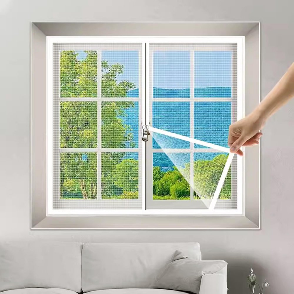 RAKTOV Cat Window Safety Net with Zipper, Removable Insect Screen, 100 x 100 cm, Position 6