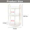 Asayuee 360° Rotating Makeup Organizer, 3-Tier, Large Capacity, Transparent view 2