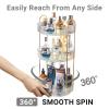 Asayuee 360° Rotating Makeup Organizer, 3-Tier, Large Capacity, Transparent view 3