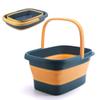 Foot Bath Tub, Multifunctional Home & Travel, 15 L, Portable Folding, 8+54 Foot Spa Massage Set (Pink, 17.5 × 13.4) view 1