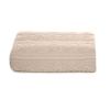 Irish Aran Throw Blanket for King-Size Beds, 100% Super-Soft Merino Wool, 233 x 198 cm, Parsnip view 1