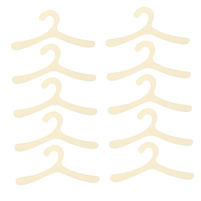 10 White Plastic Hangers for Pet Clothing