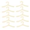 10 White Plastic Hangers for Pet Clothing view 1
