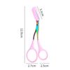YSJJZRL Eyebrow Trimmer Scissors with Comb, Stainless Steel, Orange view 2