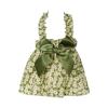Dog Dress, Comfortable, Soft, Floral Pattern, Cotton, Bow, Halter Dress, Pet Supplies, Gifts for Valentine's Day/Mother's Day/Christmas/Birthdays (Green, XS) view 1