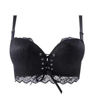 boseucn Women's Lace Strapless Push-Up Bra