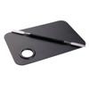 COHEALI 2-Piece Stainless Steel Nail Art Mixing Palette Set, Double-Sided Mixing Tool, Black view 1