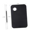 COHEALI 2-Piece Stainless Steel Nail Art Mixing Palette Set, Double-Sided Mixing Tool, Black view 3