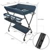 Folding Baby Changing Table, Portable Diaper Changing Station, Dark Blue, 80 × 66 × 98 cm view 2