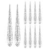 UUYYEO Silver Metal Finger Claw Rings, Long Nail Tips, 10-Piece Set view 1