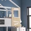 House Bed with Stairs and Window, Children's Bed, Including Slatted Base, 3 Drawers in the Stairs, White (200 x 90 cm) view 4