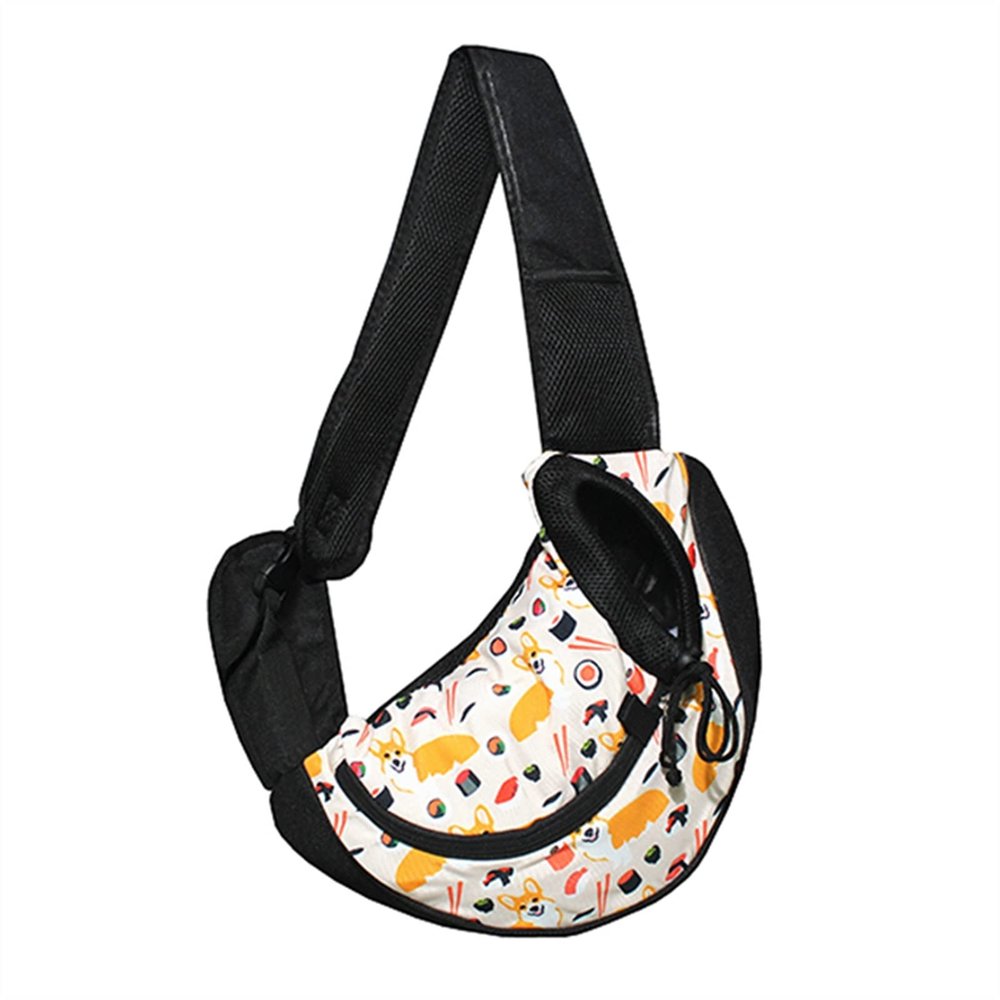 Cat Pet Travel Sling Backpack, Mesh Bag, Breathable Dog Harness, Outdoor Protective Pet Carrier (Yellow Corky, L)