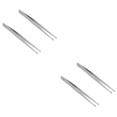 FRCOLOR 4-Piece Stainless Steel Precision Tweezers