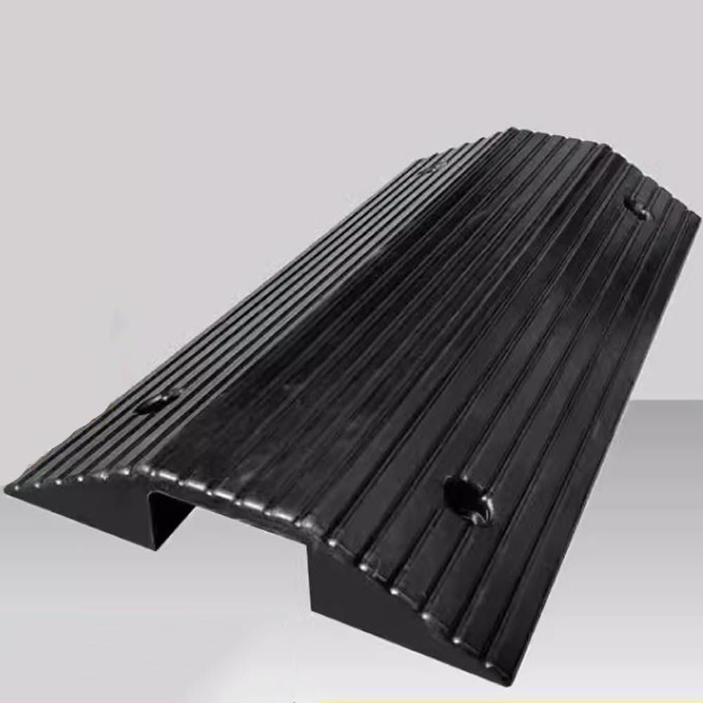 COKYIS Threshold Ramp, Portable Non-Slip Rubber Wheelchair Ramp (80 × 45 × 10 cm)