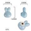 PILYON Cabinet Handles for Kitchen Cabinets, 8-Pack Rabbit Ceramic Knobs, Gray view 3