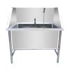 TRGCJGH Stainless Steel Dog Bathtub with Faucet, 135 cm/53.1 in view 1