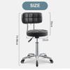SOVORM Round Rolling Stool with Backrest, 360° Swivel, Adjustable 29.1–33.8 in, PU Leather, 5 Casters (C) The New view 2