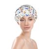 Pirate Shark Shower Caps for Women, Waterproof, Reusable, Adjustable, Double-Layered view 3