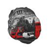 Red Bus Printed Shower Cap, Reusable Waterproof Hair Cap for Women, All Hair Lengths view 2