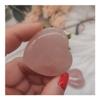AOHRO Natural Rough Rose Quartz Heart-Shaped Crystal, 1 Piece, 40 × 40 mm view 4