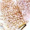 CTLH20 100-Piece 5 mm Ivory Half-Round Pearl Metal Rhinestones for DIY Nail Art view 1