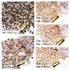 CTLH20 100-Piece 5 mm Ivory Half-Round Pearl Metal Rhinestones for DIY Nail Art view 4