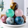 DECORN 2-Inch (50 mm) Opal Healing Crystal Ball with Wooden Stand view 3