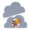 Relaxdays Kids' Placemats, Set of 2, Cloud Design, Non-Slip, Washable, 47.5 x 26.5 cm, Color Choice view 1