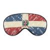 Polyester Sleep Eye Mask with Dominican Republic Grunge Flag Design, Light-Blocking, Soft and Comfortable view 1