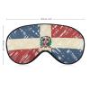 Polyester Sleep Eye Mask with Dominican Republic Grunge Flag Design, Light-Blocking, Soft and Comfortable view 2