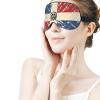 Polyester Sleep Eye Mask with Dominican Republic Grunge Flag Design, Light-Blocking, Soft and Comfortable view 3