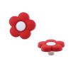 Pufguy 4-Piece Flower-Shaped Rubber Cabinet Knobs, Red view 2