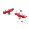 Pufguy 4-Piece Flower-Shaped Rubber Cabinet Knobs, Red view 3