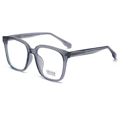 LTSRLL Stylish Square Reading Glasses, Lightweight Blue-Light-Blocking Computer Readers, Anti-Glare Comfort Glasses (Color: C1, Strength: +0.00)