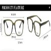 LTSRLL Stylish Square Reading Glasses, Lightweight Blue-Light-Blocking Computer Readers, Anti-Glare Comfort Glasses (Color: C1, Strength: +0.00) view 3