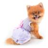 SMALLLEE_LUCKY_STORE Striped Princess Dress for Small Dogs and Cats, Blue, Size L view 2