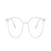 LTSRLL Retro Round TR90 Blue-Light-Blocking Reading Glasses for Women, Cute Oval Computer Readers with Spring Hinges, Anti-Glare (Color: Clear, Size: +2.00) view 2