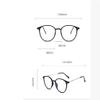 LTSRLL Retro Round TR90 Blue-Light-Blocking Reading Glasses for Women, Cute Oval Computer Readers with Spring Hinges, Anti-Glare (Color: Clear, Size: +2.00) view 3