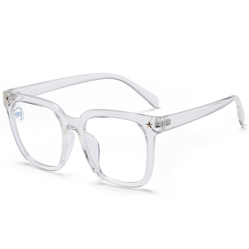 LTSRLL bergroe Reading Glasses, Sturdy Blue-Light-Blocking Computer Reading Glasses, Presbyopia Glasses for Eye Strain (Color: Transparent, Strength: +1.50)