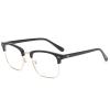 LTSRLL Durable Metal Half-Rim Computer Reading Glasses with Blue-Light Blocking, Gold, +1.50 view 1