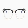 LTSRLL Durable Metal Half-Rim Computer Reading Glasses with Blue-Light Blocking, Gold, +1.50 view 2