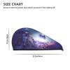 Microfiber Hair Towel for Women, Coral Velvet, Quick-Drying Hair Turban, Space Galaxy Print view 2