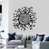 HUANYIN Wall Decal, Leaf Stump Circular Layers, Natural Wallpaper, Home Decor, Bedroom, Nursery, Kids' Room, Window, Vinyl Sticker, 42 x 42 cm view 1