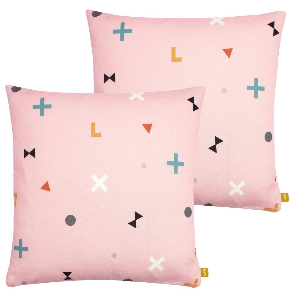 furn. Bitsa Cushions, Recycled, Feather-Filled, 2-Pack